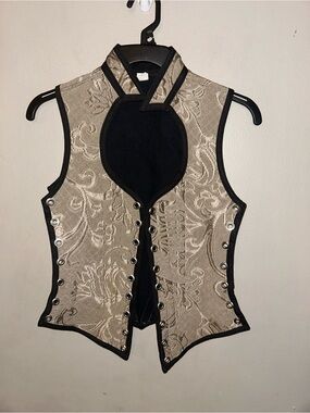 Jaquard Corset - beige w/shimmer finish - needs laces
